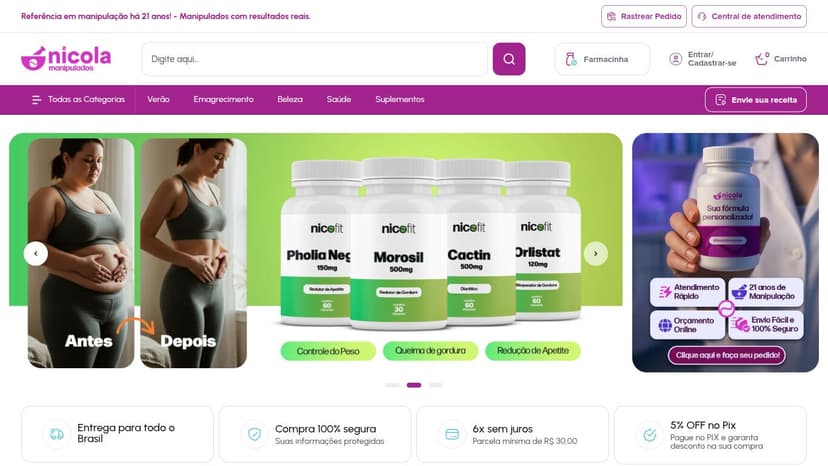 Imagem do projeto Nicola Farmácias